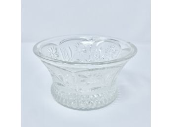 Vintage Textured Decorative Flower Glass Bowl