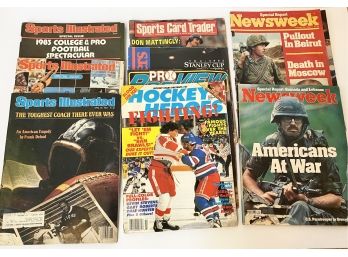 News Week, Sports Illustrate And Other Vintage Magazines From The 80's And 90's