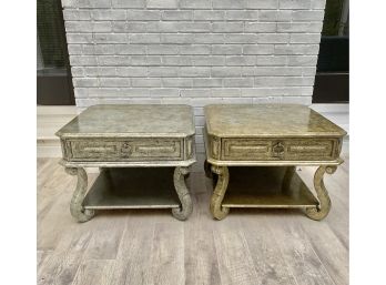 Set Of 2 Thomasville Wood End Tables -Circa 1965