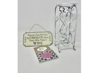 Table Top Wine Rack And Sign With Pier 1 Cards