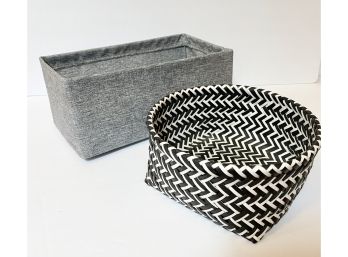 Two (2) Storage Bins-Perfect As A Desk Organizer Or Spice And Tea Holder
