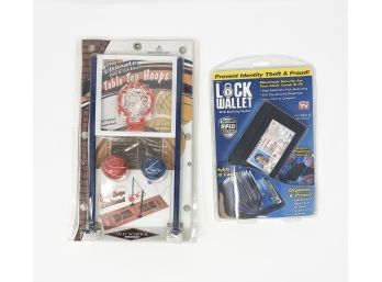 Vintage Novelties-Frequency Blocking Wallet And Old School Basket Ball Game - New