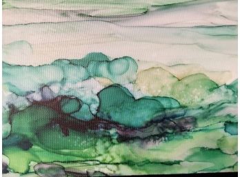Landscape Print On Canvas Greens 11 X 14
