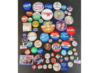 Assorted Political Campaign Buttons- Mostly Presidential Pinbacks Lot # 3