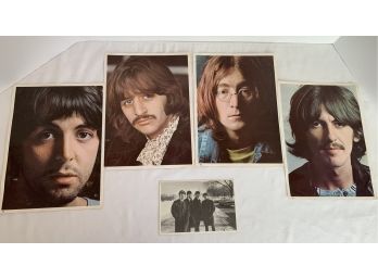Beatles Pics! 4 Facial Portraits From The White Album 1 Postcard Photo By Dezo Hoffman