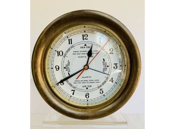 Brass Tide Clock- Works And Keeps Perfect Time