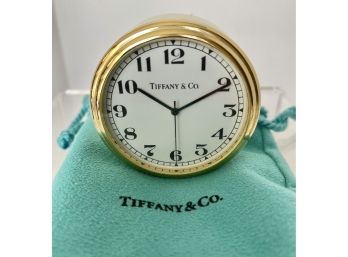 Tiffany & Co. Round 2' Diameter  Desk Clock UNTESTED # 7 ( READ Description)