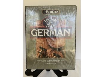 New In Package Learn German Cassette Tapes, BERLITZ Think & Talk GERMAN, 50 Lessons Workbook