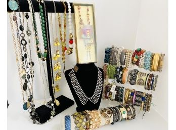 LARGE Lot Of Mostly Contemporary Costume Jewelry Lot #1  ( READ Description)