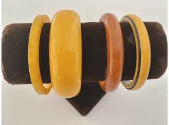Vintage Authentic Bakelite Bracelet Lot # 1 All Pieces Tested ( READ Description)