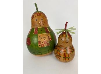 Hand Painted Snowman Gourds