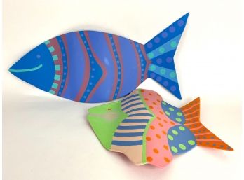 Colorful Hand Painted Metal Fish