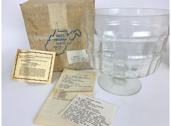 Vintage West Virginia Glass Trifle Bowl