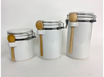 White Ceramic Canister Set