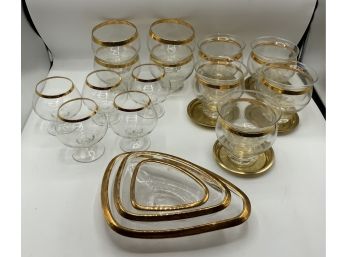 Gold Rimmed Glassware