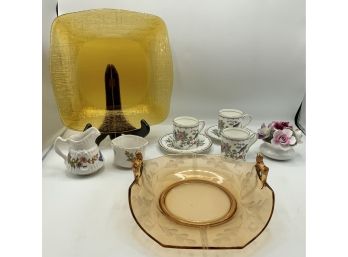 Aynsley Cups & Saucers Depression Glass & More