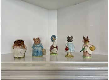 Five Frederick Warne & Co. Beswick Beatrix Potter Figures