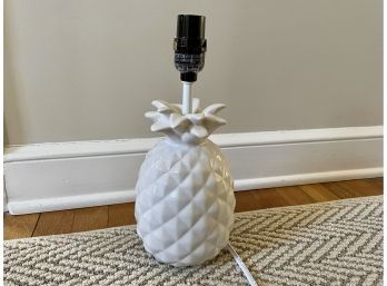 White Ceramic Pineapple Form Lamp