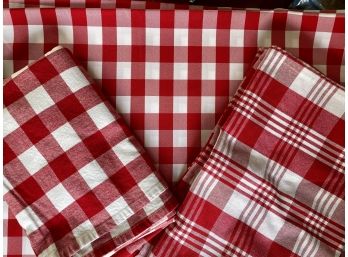 Collection Of Red Check Table Cloths