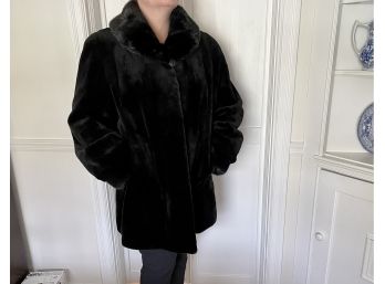 Black Mink Jacket, Size Medium / Large