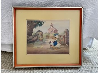 Vintage 'Donald's Better Self' Walt Disney Productions Framed Offset Print