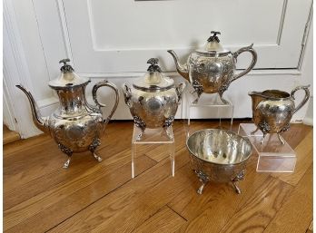 Highly Detailed Silver Plated Coffee & Tea Service By Wilcox Silver Plate Co. (Meriden, Conn.)