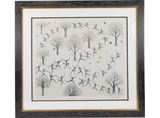 Lithograph Hand Colored And Signed In Pencil By Artist Aida Whedon  'Celebration Of The Earth'