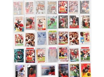 Sports Cards - FOOTBALL - Jerry Rice - 34 Cards