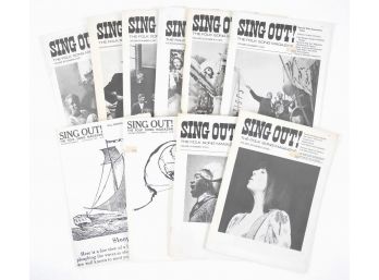 Music Magazines - Sing Out! - 10 Issues From Seventies