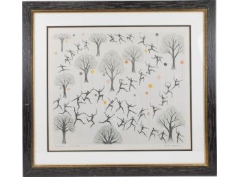 Lithograph Hand Colored And Signed In Pencil By Artist Aida Whedon  'Celebration Of The Earth'
