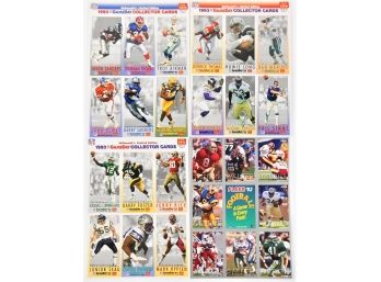 Cards - FOOTBALL- 1993 McDonalds Game Day Collector Cards Set  1993 Fleer Promo Sheet Of Uncut Cards