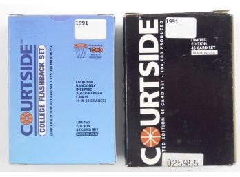 Cards - BASKETBALL - 1991 Courtside - 2 Sets Of 45 Cards Each: 'Draft Picks' And 'College Flashback'