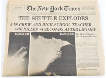 Newspapers - Shuttle Explodes January 29, 1986