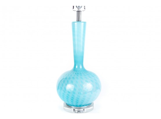 (38) Blown Glass Table Lamp