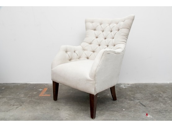 (31) Large Button Tufted Living Room Wingback Chair