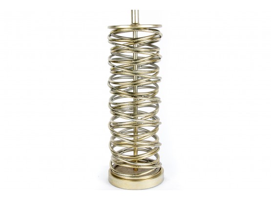 (21) Brushed Gold Spiral Table Lamp