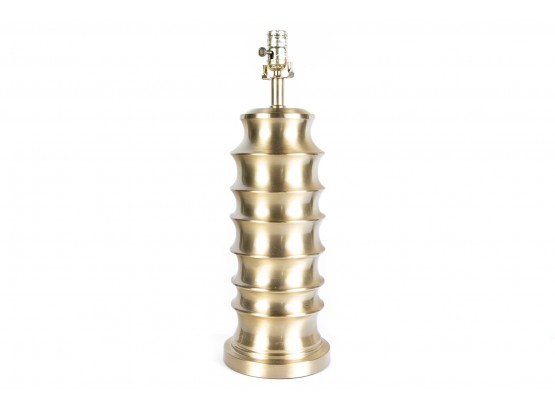 (10)  Gold Tone Table Lamp
