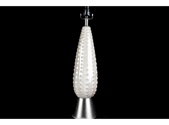 (44) Ceramic And Brushed Stainless Table Lamp