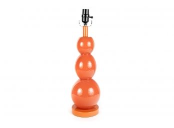 (60) Orange Glass Gourd Shaped Table Lamp From Safavieh