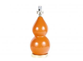 (24) Orange Glass Table Lamp From Safavieh
