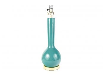 (79) Turquoise Gourd Table Lamp From Safavieh