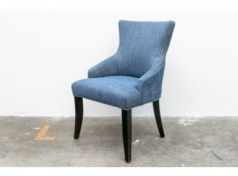 (39) Denim Fabric Slope-Arm Chair