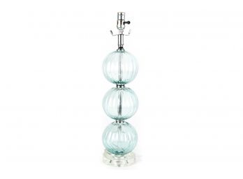 (74) Blown Glass Table Lamp