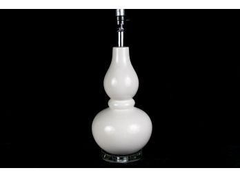 (46) White Ceramic Gourd Shape Table Lamps
