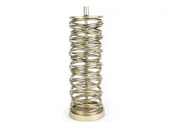 (21) Brushed Gold Spiral Table Lamp