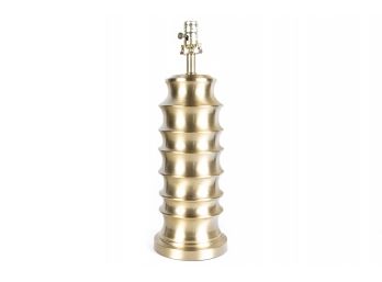 (10)  Gold Tone Table Lamp