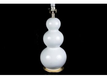 (48) White Ceramic Gourd Shape Table Lamp From Safavieh