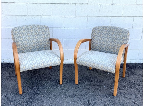 Pair Of Weiland Upholstered Bentwood Chairs