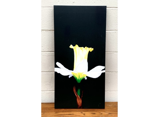 Original Abstract Flower Painting By Wendy Roberts - Signed