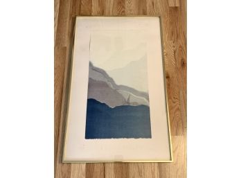 Watercolor In Frame - Signed By Katherine Hagstrum - Titled Reaching Beyond